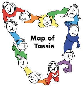 Map of Tassie logo